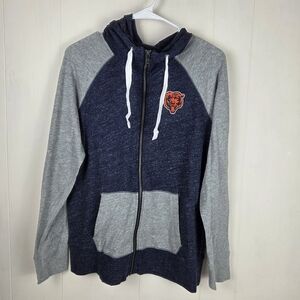 Men's Navy and Gray Hoodie Sweater